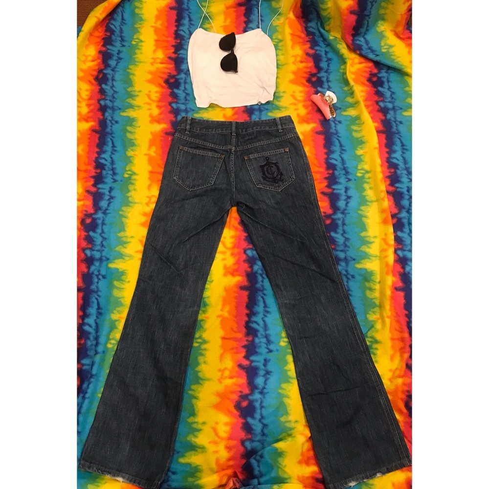 vintage alexander mcqueen flair/boot-cut jeans